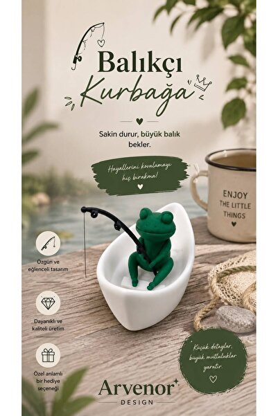 Balıkçı Kurbağa | 13cm | Dekoratif - Oyuncak Figür | 3D Baskı