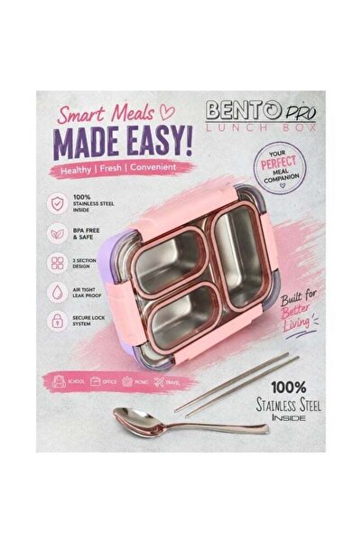Twisoo Twisoo3 Compartment Design Sealed Leakproof High Capacity Food Container Stainless Steel Bento Lunch Box With Cutlery