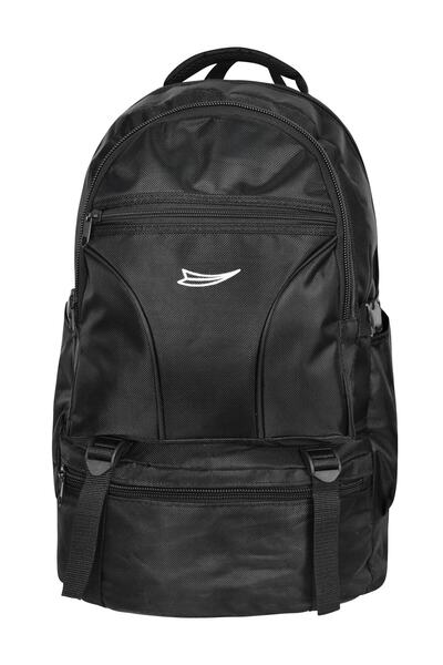 GALB LEATHER Unisex Black Camping Travel and Hiking Backpack 55 L