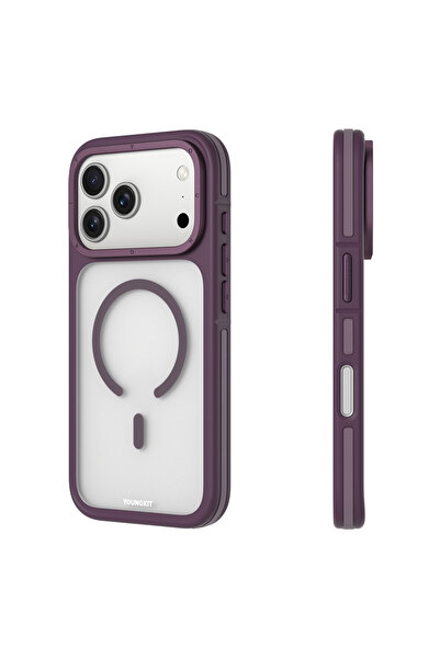 Youngkit iPhone 17 Pro Max Uyumlu Kılıf M-safe Şarj Özellikli Rock Sand Seris...