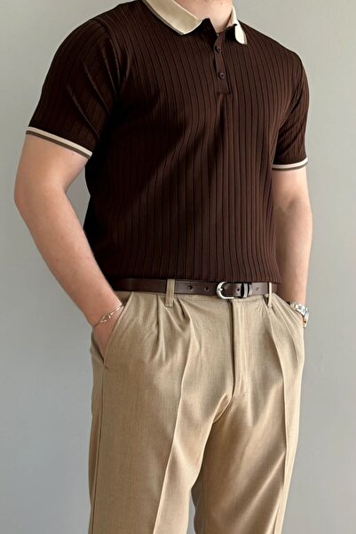 aura7 collection Eg Luxury Contrast Collar Premium Knitwear T-Shirt