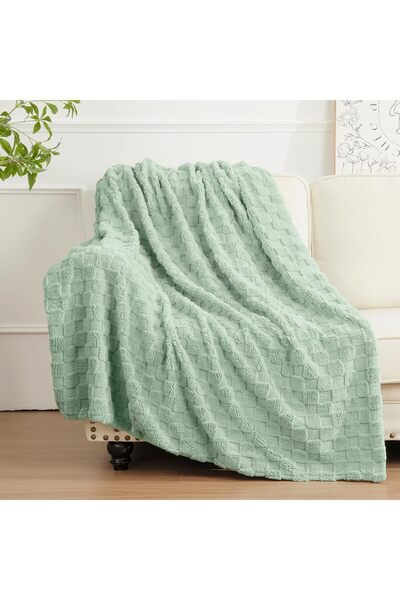 OEM Soft and fluffy blanket Enyhom, 228 × 228 cm, two layers, green