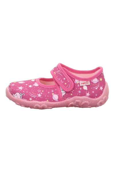 Superfit Bonny Kız Çocuk Ev Kreş Ayakkabısı Unicorn Desenli - Pembe 800283-5550