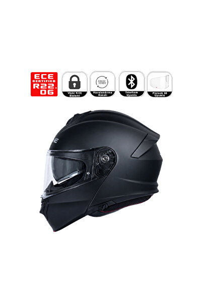 Yohe 935SV Motorsiklet Kaskı Matt Black