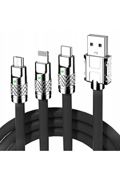 Koanni Cablu ARMOR 3-în-1 PENTRU IPHONE / MICRO USB / TYPE-C