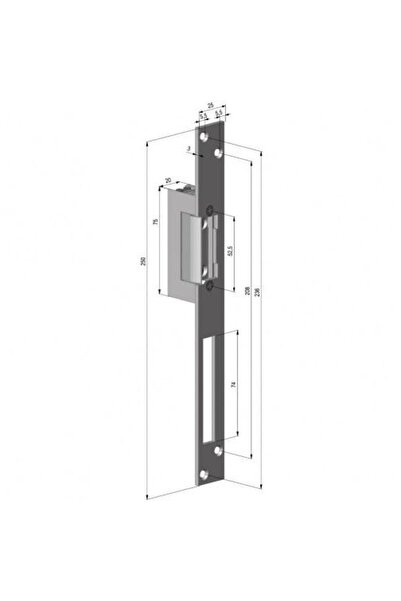 ASSA ABLOY Електромагнит Фейл-сейф Йейл 12VDC 180mA, L