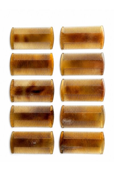 Attariye Beef Horn Mini Bone Comb Double Sided Close Toothed Pocket Comb 8 cm Skt-125 Lice Comb