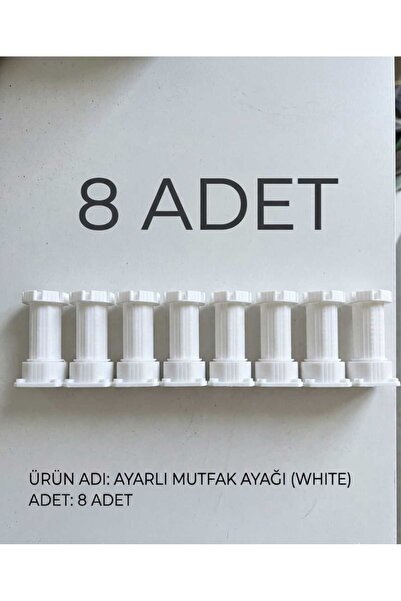 METALİ Beymes Ayarlanabilir Plastik Baza Mutfak Dolap Tezgah ayağı 10-15cm (8...