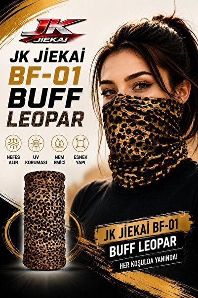 JİEKAİ JK BF-01 MOTORCU BUFF LEOPAR DESENLİ