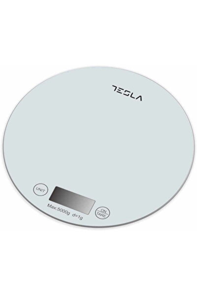 TESLA Cantar de bucatarie KS200W, 5kg, ecran LCD, functie Tara, Sticla, Alb