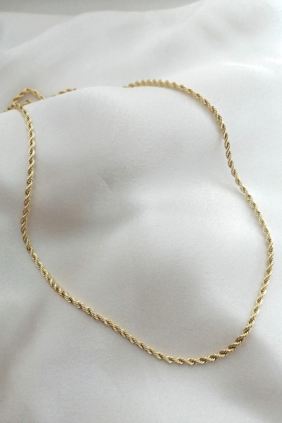 Vibalis Gold Renk Burgu Model Halat Zincir Kolye