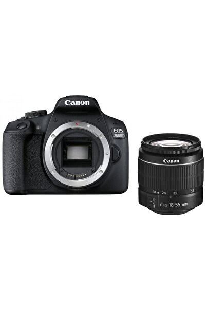 Canon Aparat foto DSLR EOS 2000D, 24.1 MP, Negru + Obiectiv EF-S 18-55mm DC III