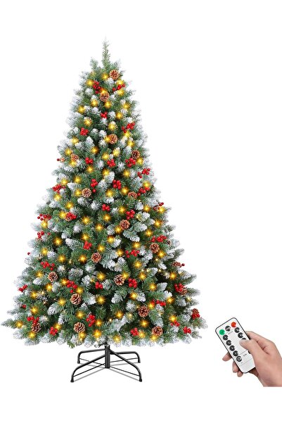 OtherMax Brad Artificial de Crăciun Des 300 Lumini LED 180cm Verde — brad art...