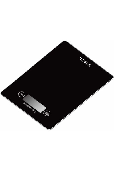 TESLA Cantar de bucatarie KS201B, 5kg, ecran LCD, functie Tara, Sticla, Negru