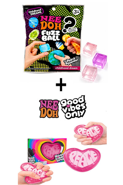 Pofika Needoh Squishy Süpriz Paket Mini 3'lü 1 Adet + Needoh Nıce Cube Kalp P...