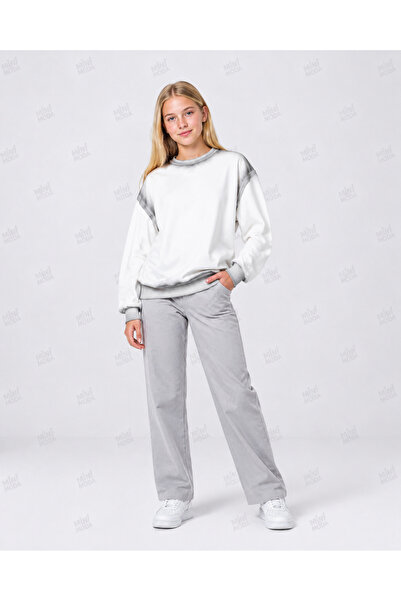 Minimoda Kids Kız Çocuk Beyaz Sweatshirt