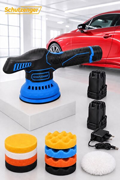 SCHUTZENGER 10-900S ŞARJLI 12 PARÇALI SET PASTA CİLA ZIMPARA POLİSAJ MAKİNE A...