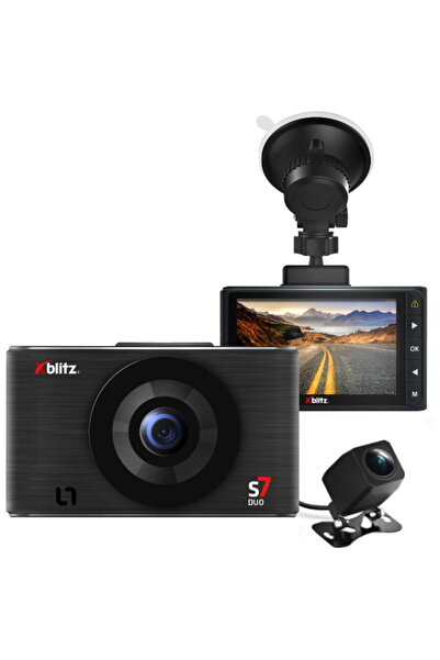 Xblitz Camera auto DVR S7 Duo Dual fata/spate, Full HD, Negru
