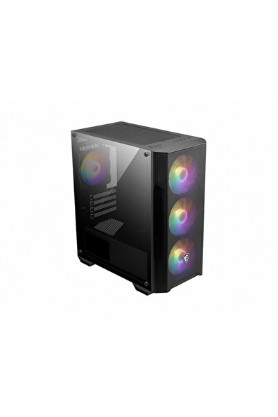 MSI Carcasa PC MAG FORGE M100A fara sursa, mATX, RGB, Negru Transparent