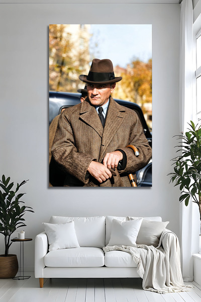 Parıltı Yayınları Portret Mustafa Kemal Atatürk, pictură pe sticlă, decor mod...