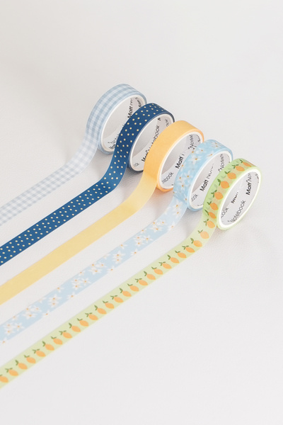 Matt Notebook Set de 5 benzi de hârtie Washi Tape