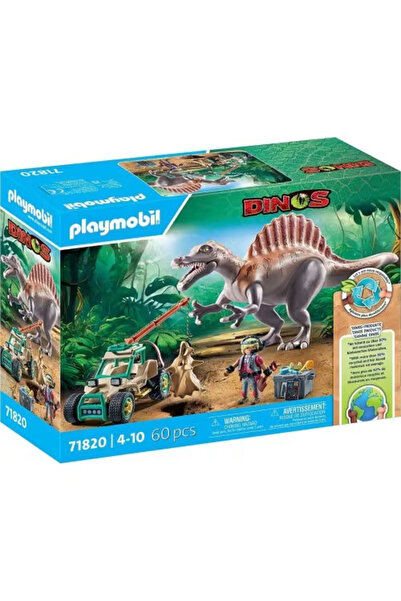 Playmobil Δίνος Σπινόσαυρος Επίθεση στο Όχημα Εξερεύνησης 71820