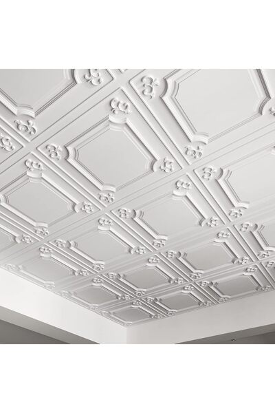 OtherMax Plăci de Tavan din PVC 12 Bucăți, Reliefate, Acustice, 605x605mm, Al...