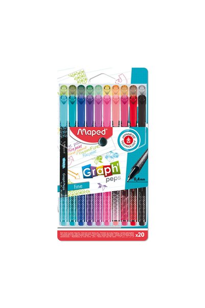Maped Graph'Peps Fineliner Kalem 0.4mm 20 Renk 749051