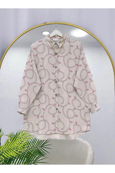 Generic Brand Mixed Pattern Linen Blend Shirt [Oversize, Standard Size, Fits ...