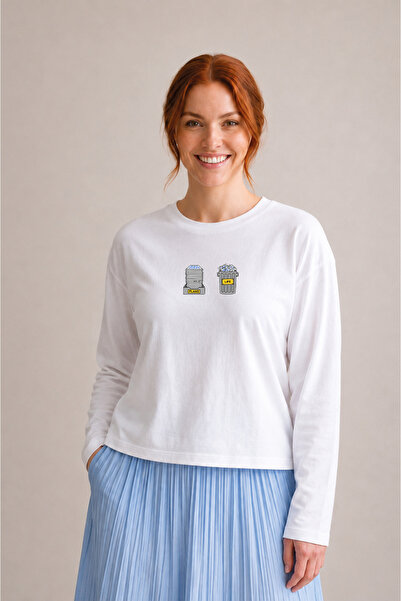 Grafftee Clothing Nubarco Crop Geniş Kol Κανονικό Κοντό Μπλουζάκι