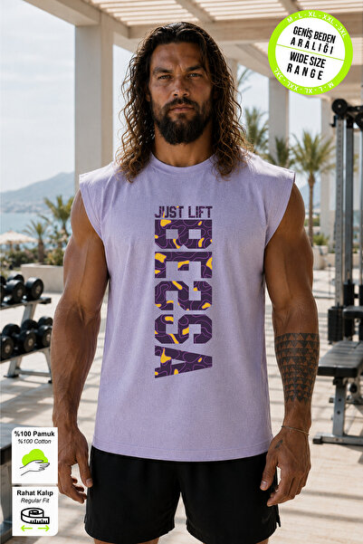 BESSA Lila Just Lift Printed Sports Athlete T-Shirt Crew Neck Cotton Single J...