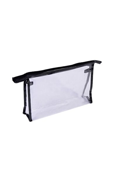 YUPY ®   Νεσεσέρ, διαφανές με μαύρο φερμουάρ, 22x14x4 εκ.