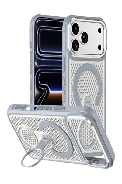 AUDIOX MeshMag » iPhone 18 Pro - Husa Mesh, MagSafe, KickStand Ring |