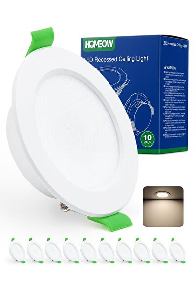 Generic Brand HOMEOW 10 spoturi LED de interior pentru tavan 68 mm – 80 mm