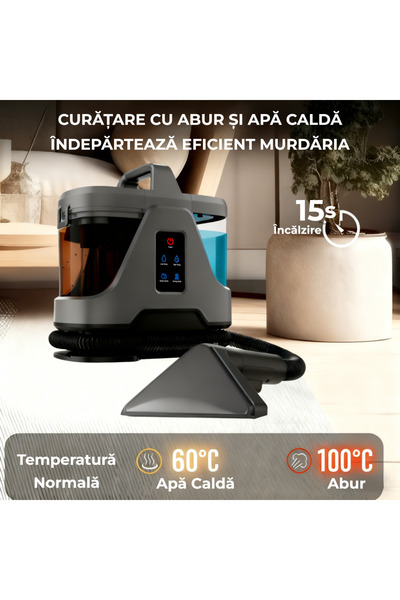 OEM Aspirator profesional cu abur și injecție-extracție, 1700W, 16 kPa, rezervor 1.8L, Wet & Dry