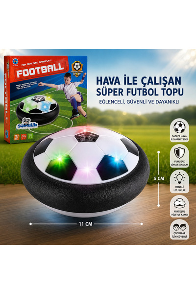 İmraden Havalı Futbol Topu Renkli Işıklı Küçük Boy Havalı top