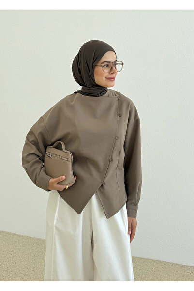 MODA AKSA 7780 LİFE ÇAPRAZ DÜĞME CEKET GÖMLEK VİZON