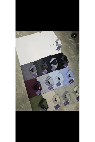 Cinar erkek giyim Men's Polo Collar Pocket T-Shirt Plus Size Oversized Short Sleeve Combed Cotton