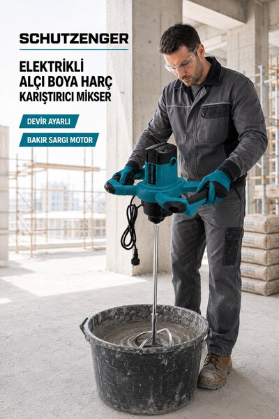 SCHUTZENGER W-8000v BAKIR SARGI BOYA ALÇI HARÇ KİMYASAL KARIŞTIRICI DEVİR AYA...