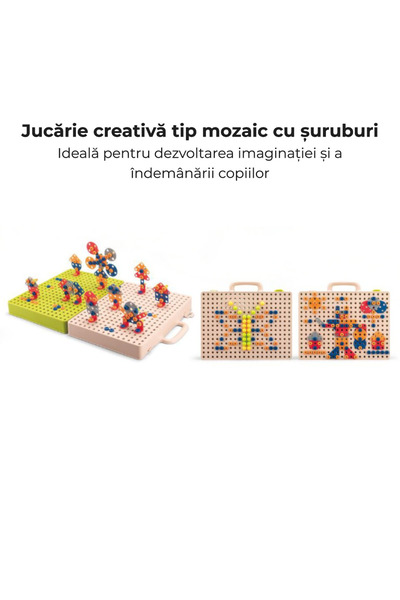 OEM Jucărie de construcție Dinozaur 3D cu bormașină, set STEM 262 piese - Triceratops & Parasaurolophus