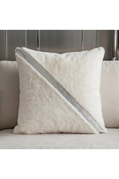 SANCAK DERİ HALI Plush Kirlent with Silver Stripes
