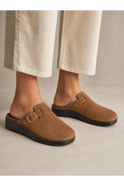 Babetty Closed Front Massage Sole Anatomical Soft Daily Slippers with Buckle