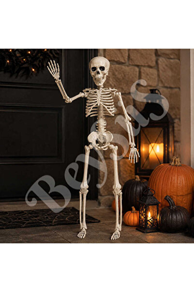BeySüS Figurină de Halloween în formă de schelet, transformabilă, 40 cm