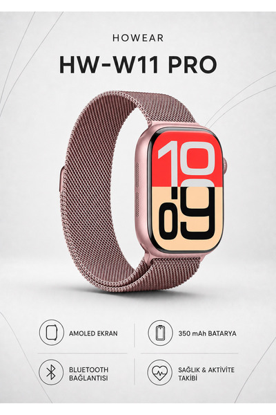 Sidox HW-W11 Pro Akıllı Saat 44mm Kasa Çapı Yeni Sürüm Sesli Görüşme NFX Spor...
