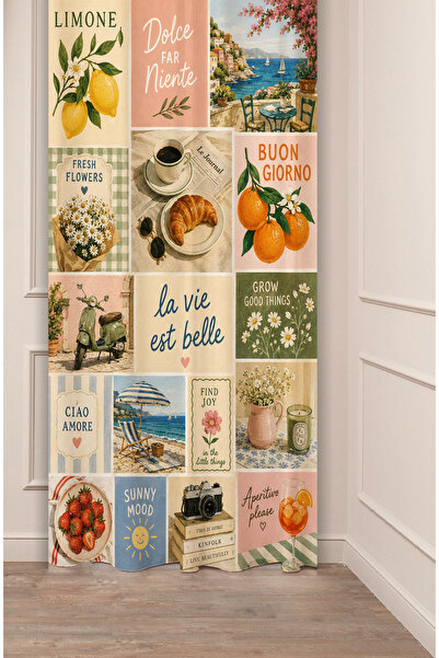 GREENDECOR La Vie Est Belle & Sunny Mood & Mediterranean Text Aesthetics & Le...