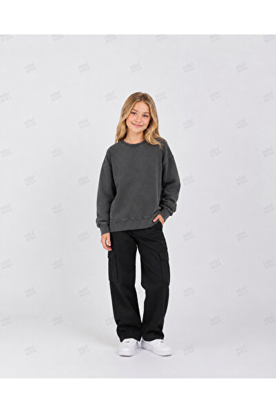 Minimoda Kids Kız Çocuk Bisiklet Yaka Sweatshirt