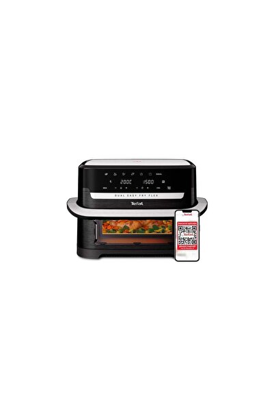 TEFAL Dual Easy Fry Flex EY9228E0, Friteuză cu aer cald dublă, 2700 W, 9 L, 7...