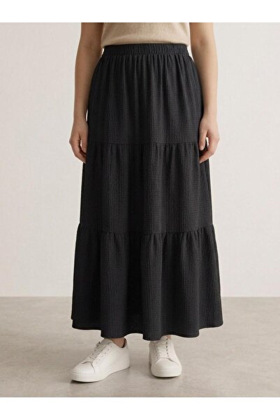 Orly More Plus Size Three Layer Women's Elastic Waist Skirt