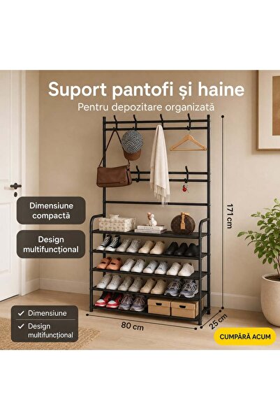 OEM Metal Shoe Rack – 5 Shelves (BG-V07)