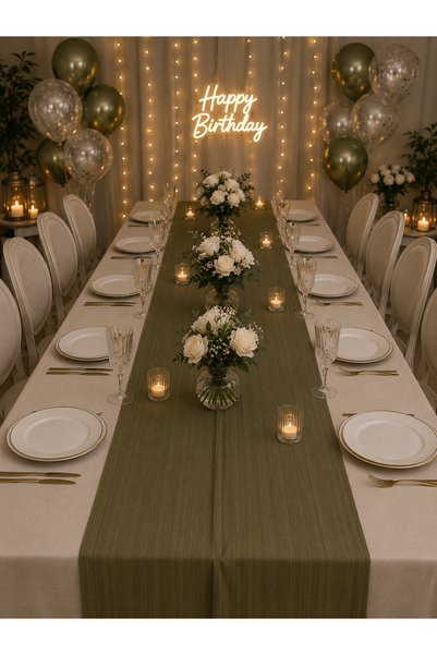 OCTOPUS BAZAAR Chiffon Runner, Special Occasion, Celebration, Organization Tablecloth 75*190 cm (1 Piece)